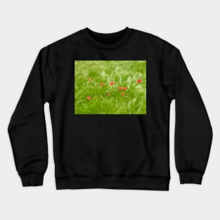 Poppies in Wheat Field Crewneck Sweatshirt